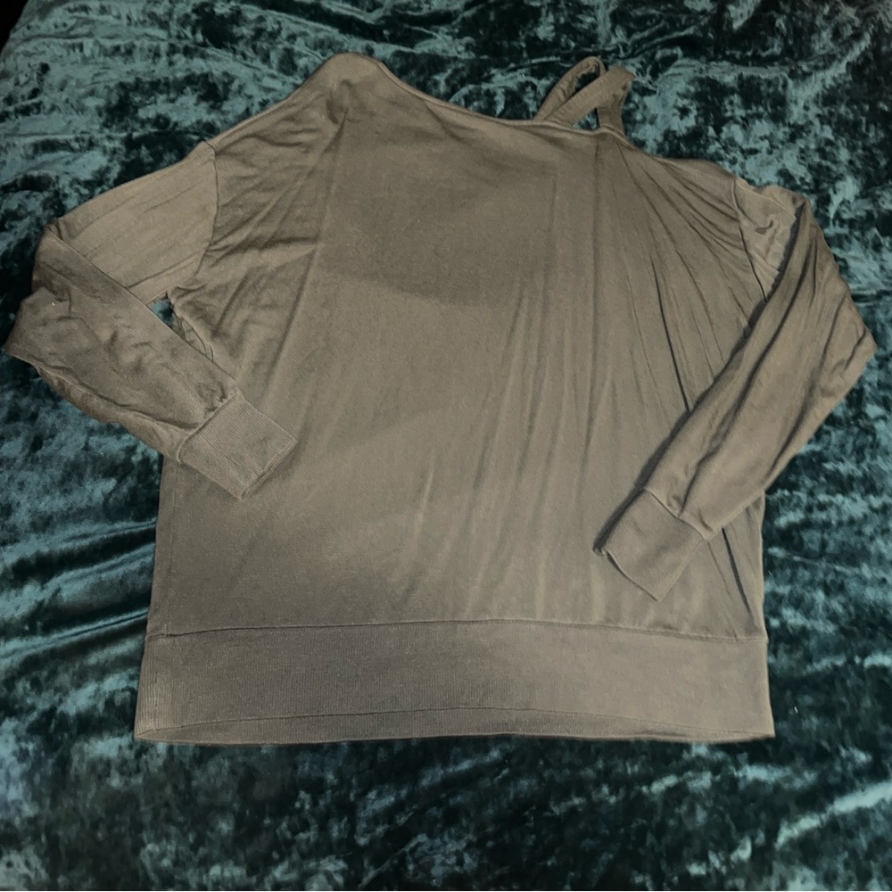 Express cross open shoulder sweater